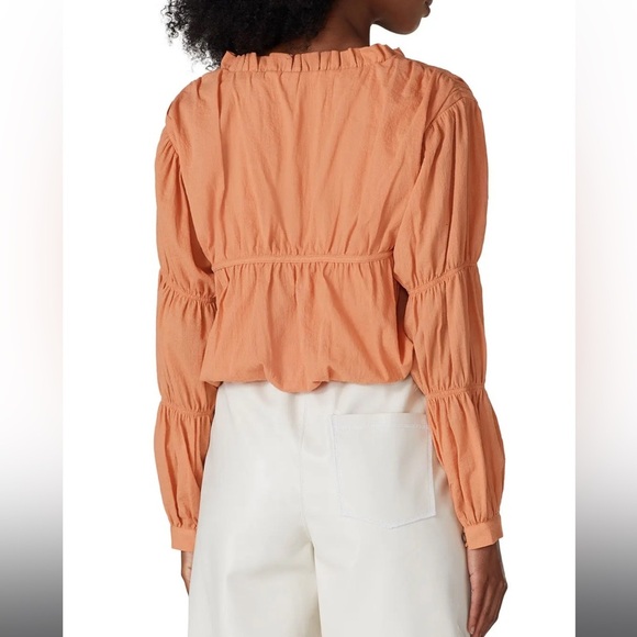 Love, Whit by Whitney Port Sand Stone Peasant Top,RTR - Picture 4 of 11